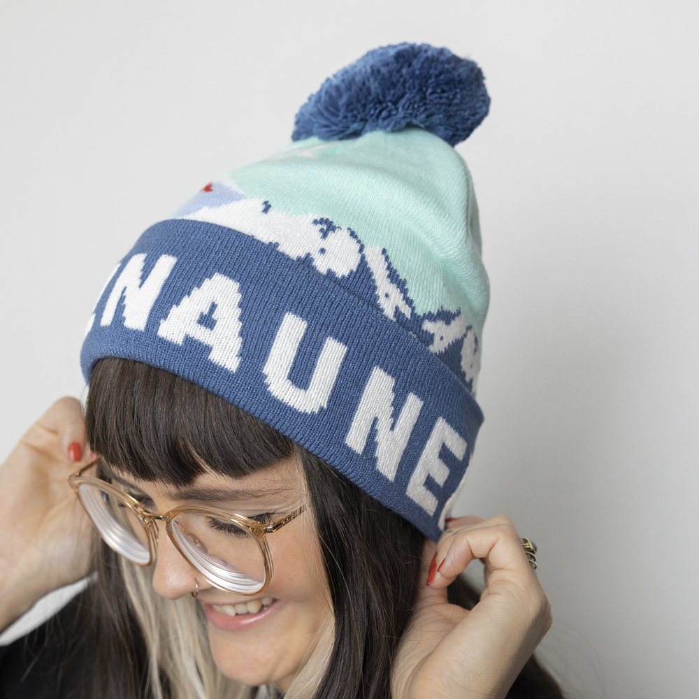 Retro bobble beanie "mountain fun" - Image 7